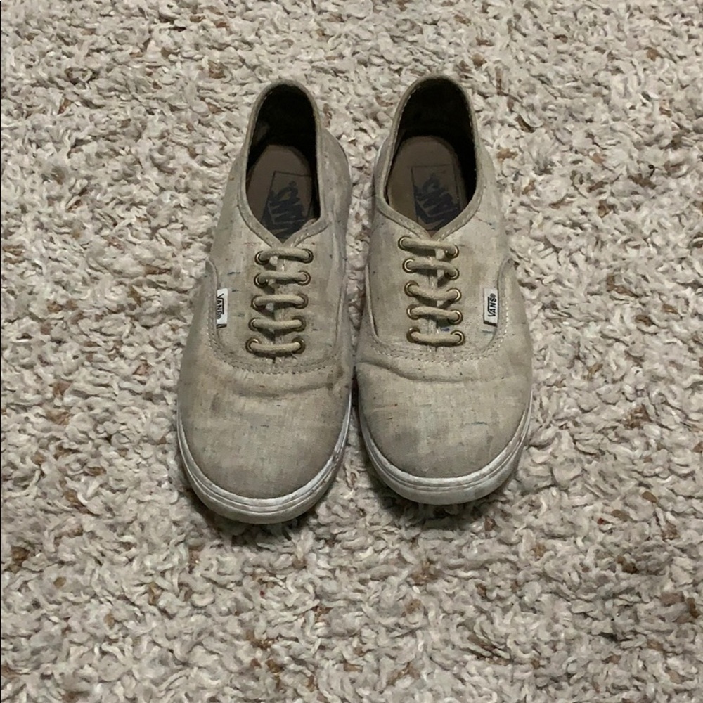 Tan slide on shoes from vans
